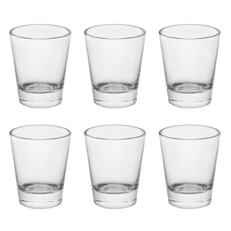 Btgllas Heavy Base Shot Glasses  1.5 Oz Sets Of Clear Shot Glass (6 Pack)  Measuring Cup For Espresso  Liquid  And Wine - Heavy Glass (Glass  6Pack) - Image 1