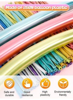 Apipi 100 Pcs Metallic 260 Balloons, Latex Twisting Balloons Kit For Balloon Animals With Pump, Durable Long Balloons For Birthday Children'S Party Wedding Decorations  - Image 3
