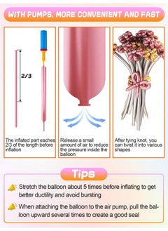 Apipi 100 Pcs Metallic 260 Balloons, Latex Twisting Balloons Kit For Balloon Animals With Pump, Durable Long Balloons For Birthday Children'S Party Wedding Decorations  - Image 5
