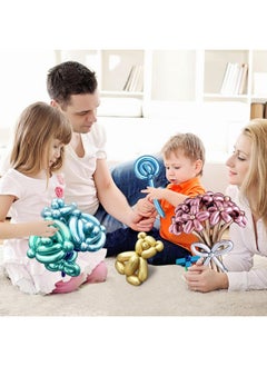Apipi 100 Pcs Metallic 260 Balloons, Latex Twisting Balloons Kit For Balloon Animals With Pump, Durable Long Balloons For Birthday Children'S Party Wedding Decorations  - Image 4
