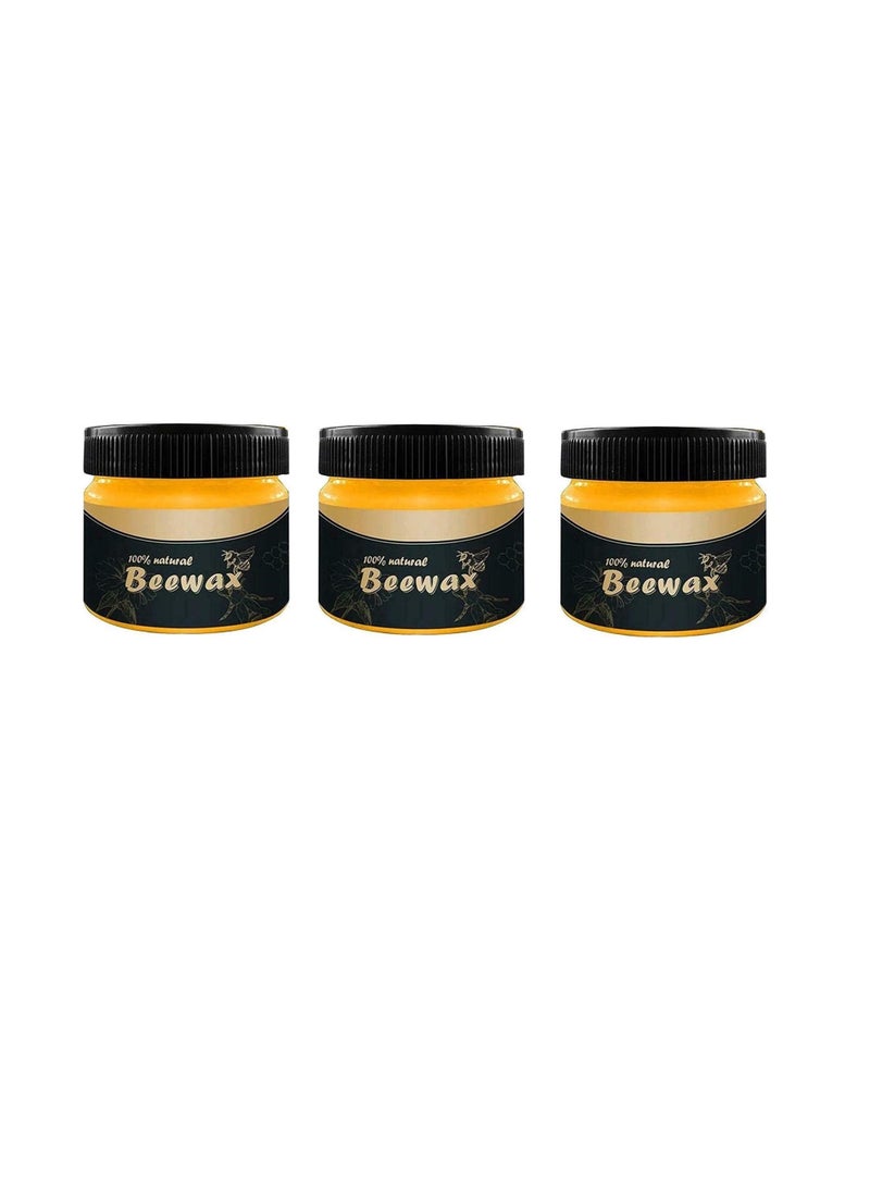 BeeWax Wood Seasoning Beewax, Natural Beewax Traditional Beeswax Furniture Polish Multipurpose Beeswax Polish for Wood Cleaner and Polish Furniture Care 3*85 g - Image 1