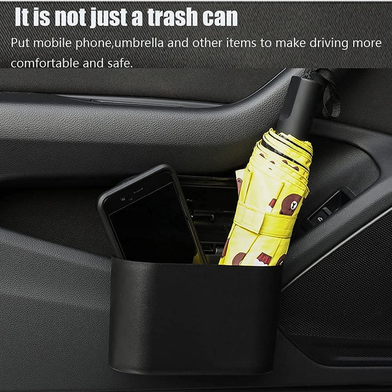 Tulsondai Car Trash can, Mini Trunk Push Hanging Portable car Trash can with 2 Automatic Hooks and Disposable Trash Bags, Suitable for car, Home, Office - Image 3