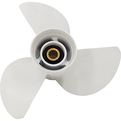 DLNIG 13 5/8x13-K Boat Moto Aluminum Propeller - for Yamaha Outboard Engines 50HP 60HP 70HP 80HP 90HP 100HP 110HP 120HP 130HP Replace 6E5-45949-00-EL,15 Spline Tooth - Aluminum Outboard Propeller - Image 1