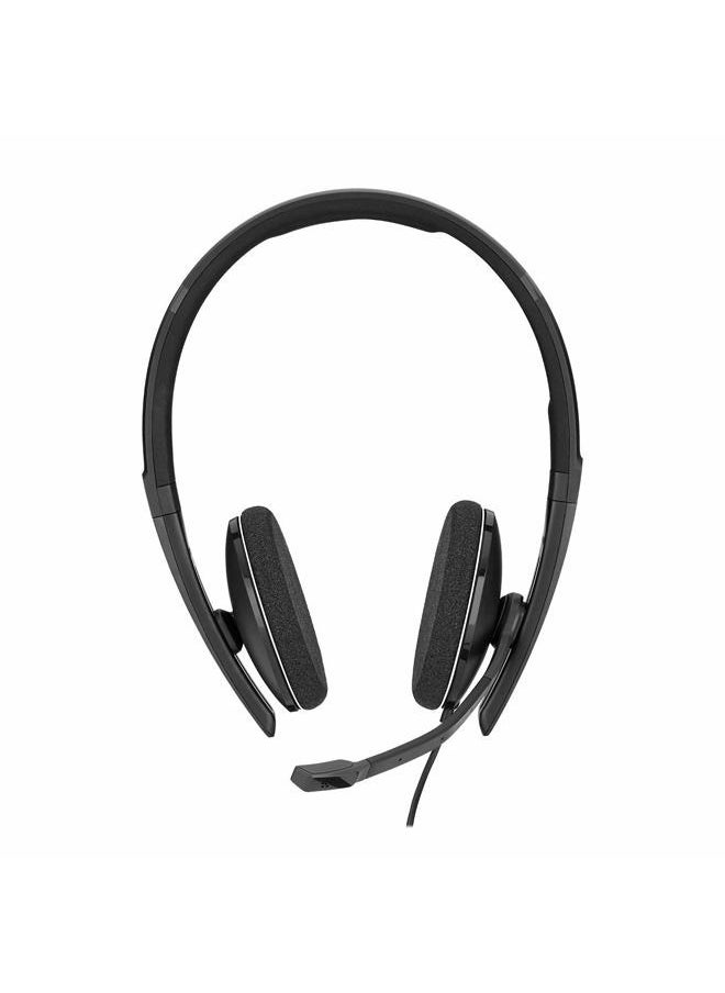 EPOS - Sennheiser PC 3.2 Chat - Lightweight Stereo Headset With Adjustable Noise-Cancelling Microphone - for Internet Telephony and E-Learners - PC Connectivity- Great for Gaming, Work, & Study,Black - Image 1
