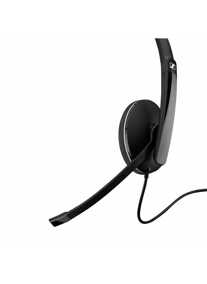 EPOS - Sennheiser PC 3.2 Chat - Lightweight Stereo Headset With Adjustable Noise-Cancelling Microphone - for Internet Telephony and E-Learners - PC Connectivity- Great for Gaming, Work, & Study,Black - Image 1