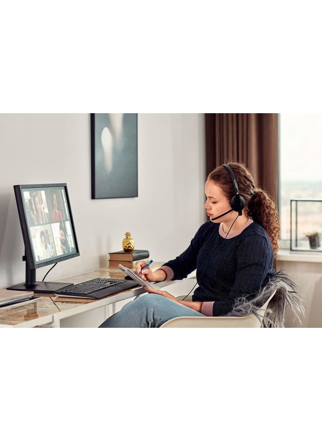 EPOS - Sennheiser PC 3.2 Chat - Lightweight Stereo Headset With Adjustable Noise-Cancelling Microphone - for Internet Telephony and E-Learners - PC Connectivity- Great for Gaming, Work, & Study,Black - Image 1