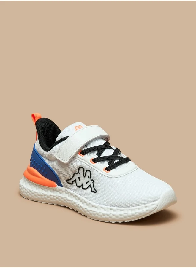 Kappa Boys' Panelled Sports Shoes with Hook and Loop Closure