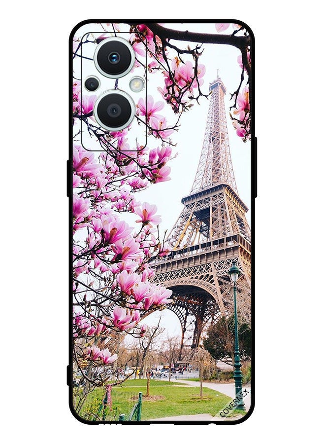 Covernex Protective Case Cover For Oppo Reno 7 Z 5G Flowers & Eiffel Tower - Image 1