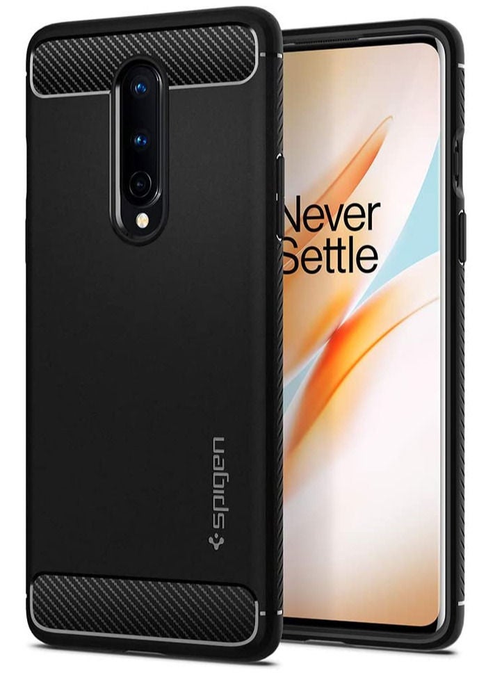OnePlus 8 Case, Liquid Rugged Armor, TPU Cover, Matte Black