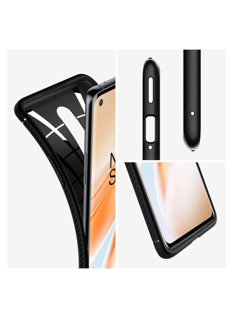 OnePlus 8 Case, Liquid Rugged Armor, TPU Cover, Matte Black