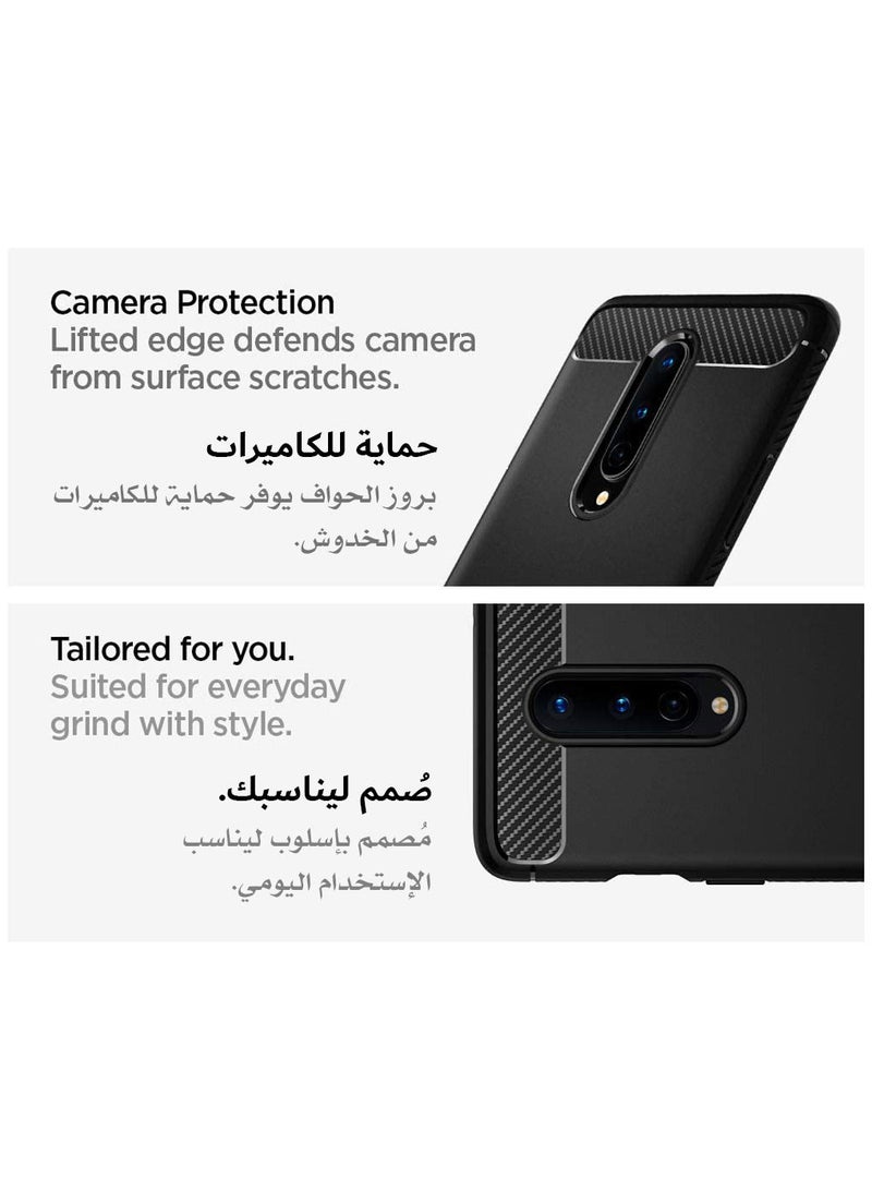 OnePlus 8 Case, Liquid Rugged Armor, TPU Cover, Matte Black