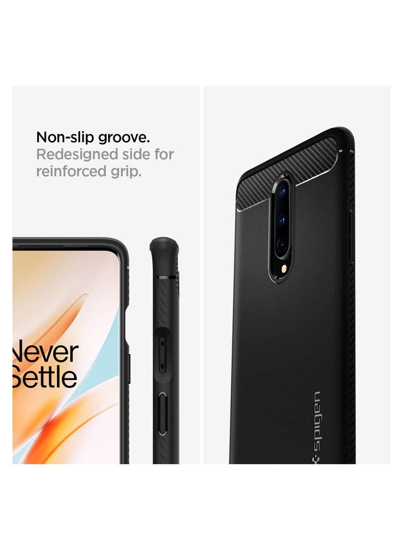 OnePlus 8 Case, Liquid Rugged Armor, TPU Cover, Matte Black