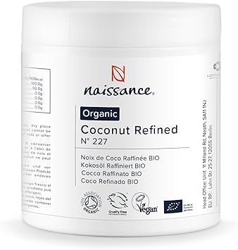 Naissance Organic Refined Coconut Solid Oil No 227 500g Moisturising Hydrating for Aromatherapy Skincare Haircare DIY Beauty - Image 1