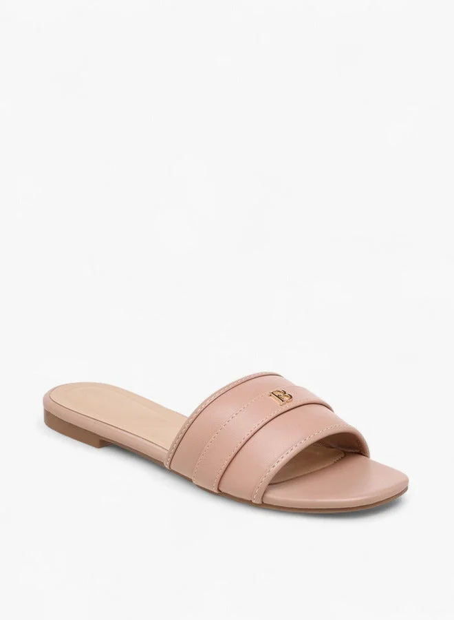Flora Bella By Shoexpress Logo Accent Slip-On Flat Sandals