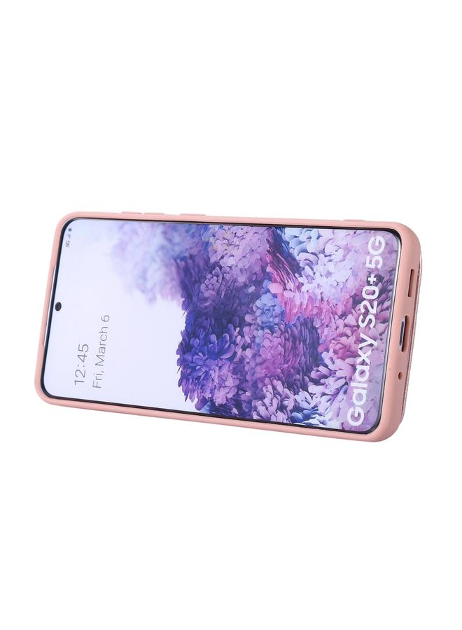 اس-توب جراب لهاتف Samsung Galaxy S20+ مع حامل بطاقات أفقي وحلقة وحبل مزدوج - Image 5