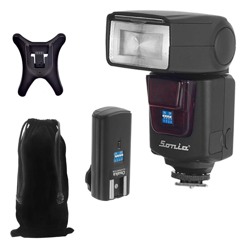 Sonia Camera Flash Speedlite Speedlight VT631RF with inbuilt Radio Trigger and Transmitter for Nikon Canon (Selective Canon) Sony Olympus Pentax & Other DSLR Cameras GN42 - Image 1
