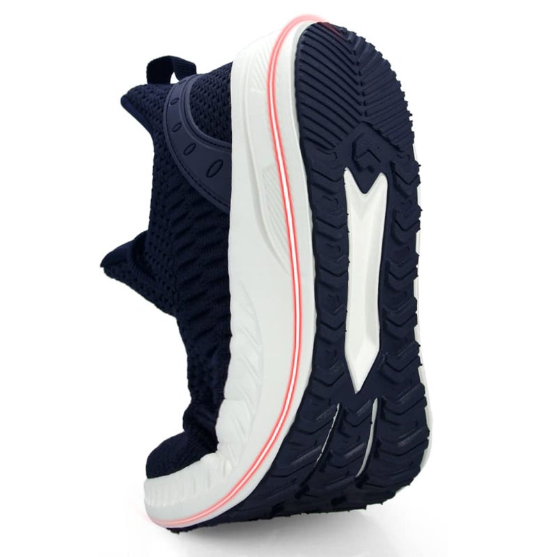 Feethit Mens Slip On Walking Shoes Blade Tennis Shoes Non Slip Running Shoes Lightweight Workout Shoes Breathable Mesh Fashion Sneakers Dark Blue Size 10 - Image 5