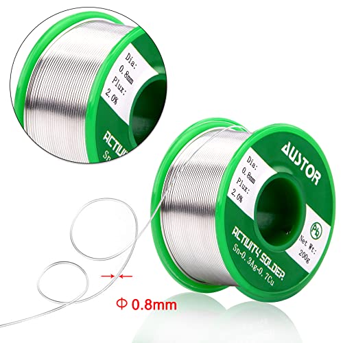 AUSTOR 0.8mm Lead Free Solder Wire with Rosin Core, 200g - Image 3