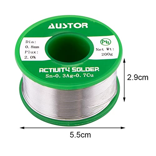 AUSTOR 0.8mm Lead Free Solder Wire with Rosin Core, 200g - Image 4