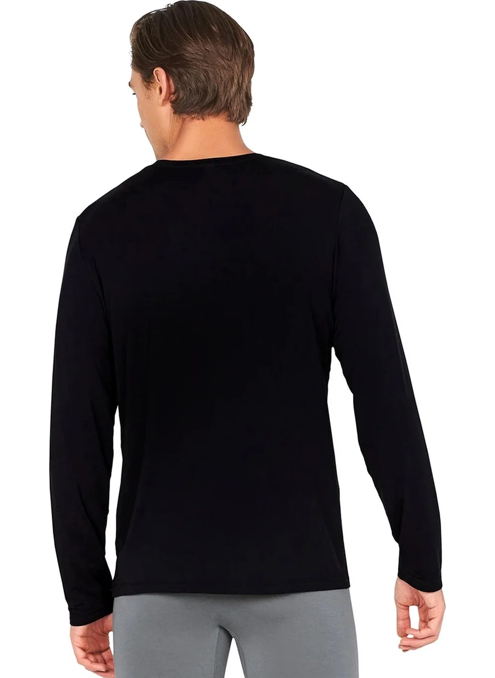 Rock&Roll Eagle of the Sky Crew Neck Black Long Sleeve Combed Cotton Men's T-Shirt