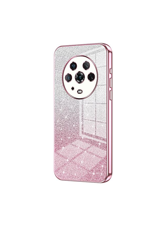 Green Tiger Case For Honor Magic4 Gradient Glitter Powder Electroplated Phone Case - Image 1