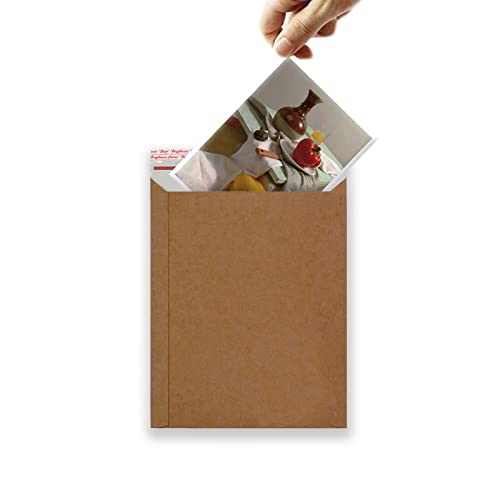 Bonfasvo Rigid Mailers 30 Pack 6.25 x 8.25 inches Brown Self Seal Stay Flat Bulk Cardboard Kraft No Bend Mailers Peel and Seal for Document Photos Pictures Papers Files CD - Image 3
