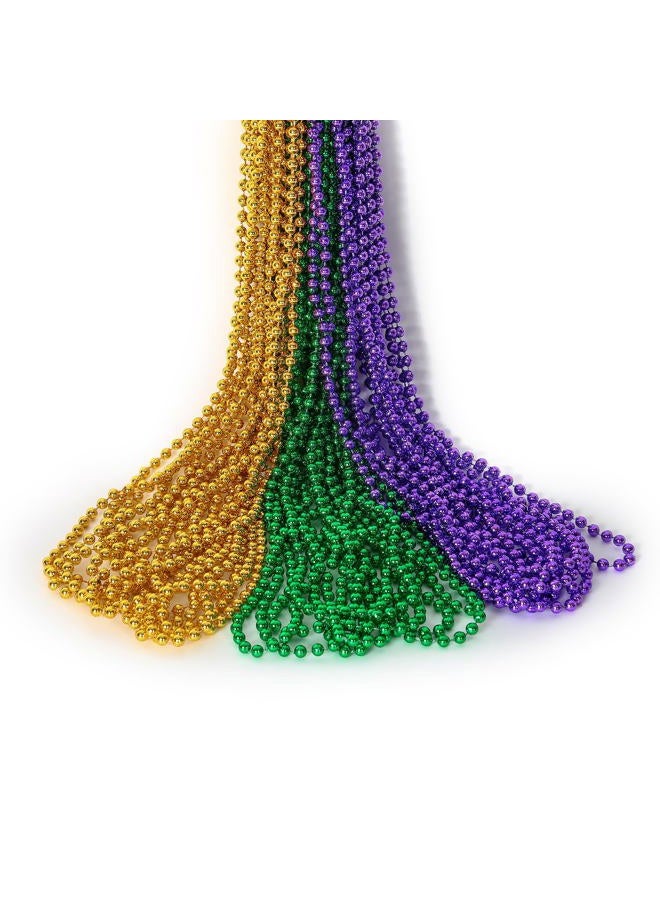 HOOSUN 30 Pack Mardi Gras Beads Necklaces Bulk, Mardi Gras Accessories for Party Favors, Gold Green and Purple Decoration St Patricks Day Necklace Party Supplies Mardi Gras Decor for Party, School Event,Home - Image 1