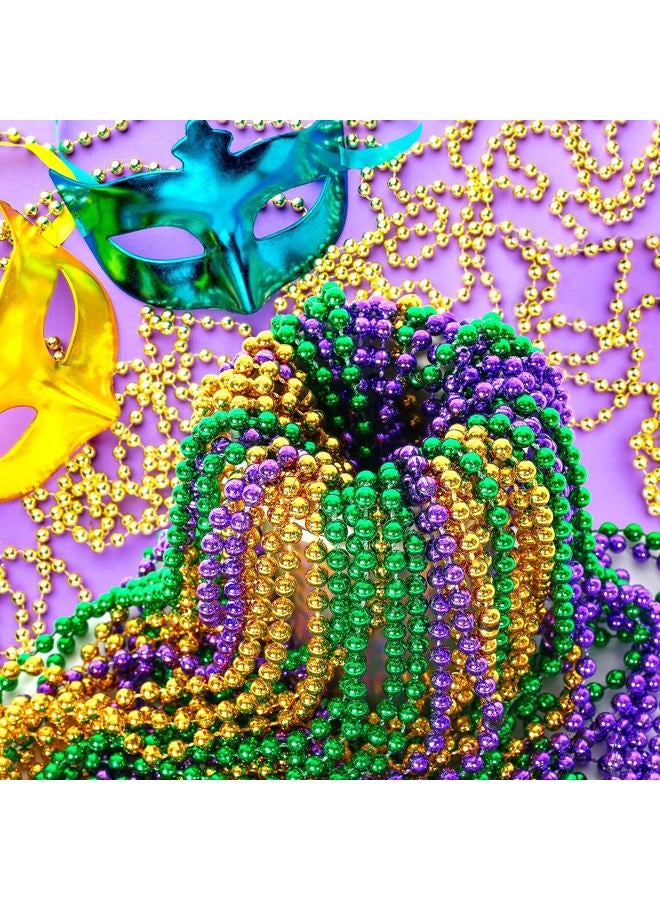 HOOSUN 30 Pack Mardi Gras Beads Necklaces Bulk, Mardi Gras Accessories for Party Favors, Gold Green and Purple Decoration St Patricks Day Necklace Party Supplies Mardi Gras Decor for Party, School Event,Home - Image 3