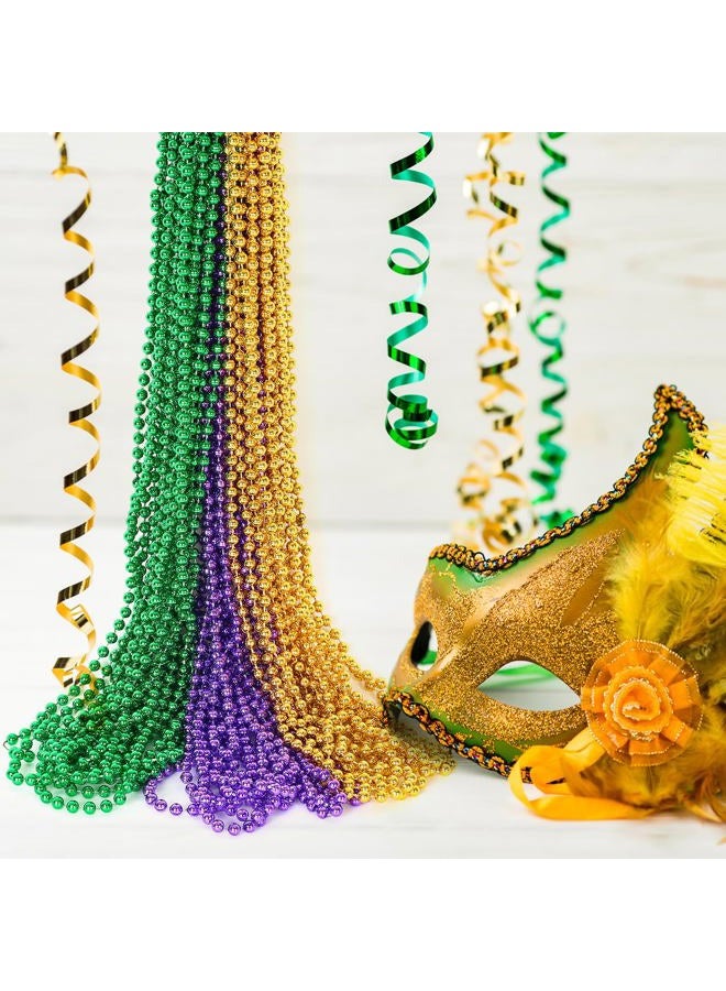 HOOSUN 30 Pack Mardi Gras Beads Necklaces Bulk, Mardi Gras Accessories for Party Favors, Gold Green and Purple Decoration St Patricks Day Necklace Party Supplies Mardi Gras Decor for Party, School Event,Home - Image 5