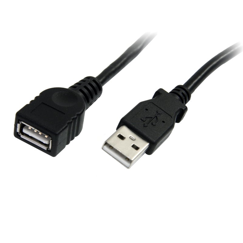 StarTech.com 6 ft Black USB 2.0 Extension Cable A to A - M/F - USB extension cable - USB (M) to USB (F) - USB 2.0 - 6 ft - black - USBEXTAA6BK - Image 1