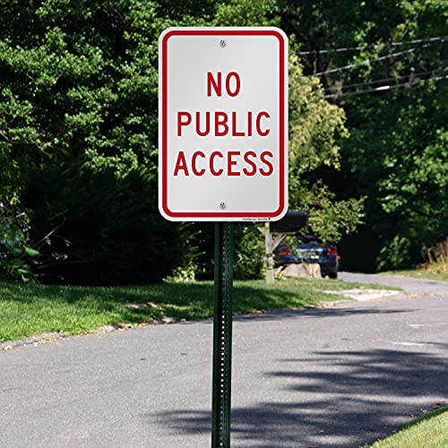 SmartSign "No Public Access" Sign | 12" x 18" Aluminum - Image 3