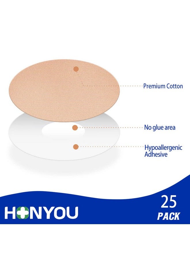 HONYOU 25Pack Freestyle Bandage for Libre 3 Sensor Covers Waterproof 14 Days Overpatch Tape CGM Adhesive Patches Without Hole, Beige - Image 4