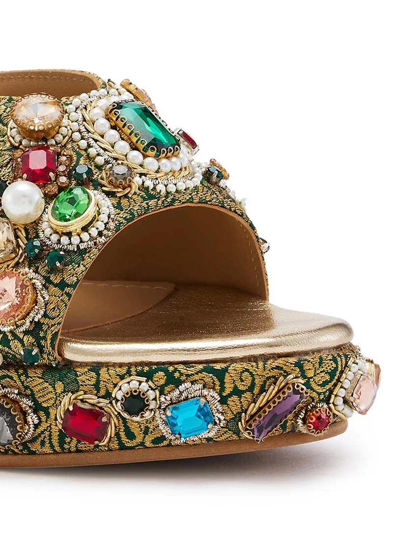 Anaar Anaar Raanjhan Platform Sandals, Womens Festive, Special Occasion and Partywear Premium Sandals
