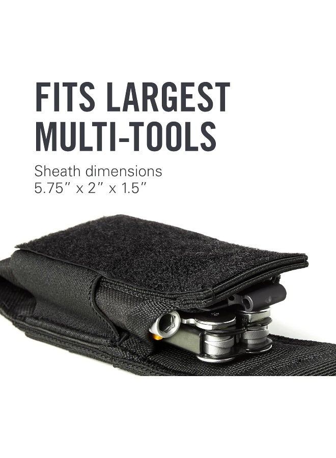 LEATHERMAN LEATHERMAN, MOLLE Compatible X-Large Nylon Sheath with Pockets for Multitools, Fits MUT, Surge, Super Tool 300 and More - Black  - Image 3