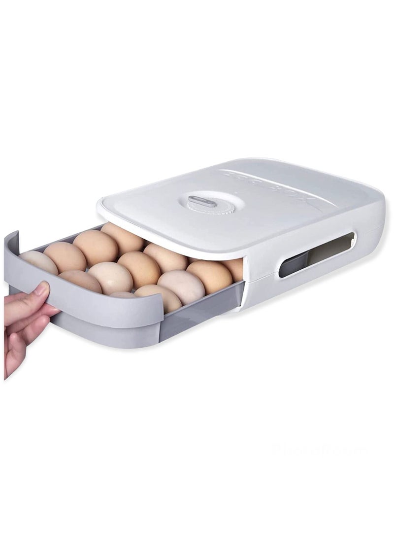CLICKMART Egg Storage Box for Refrigerator White - Image 1
