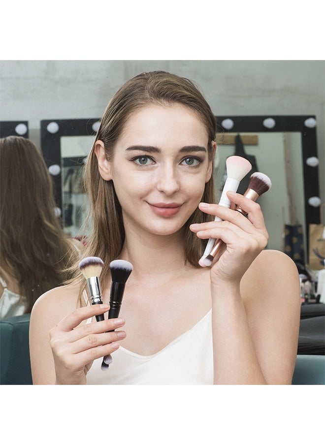 GOOD DEAL - Makeup Brushes Dual-ended Foundation Brush Concealer Brush Perfect Any Look Premium Luxe Hair Rounded Taperd Flawless Brush Ideal for Liquid Cream Powder Blending Buffing Concealer - Image 1