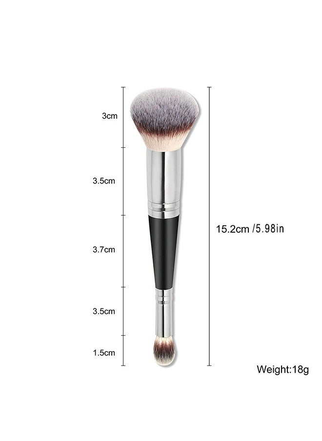 GOOD DEAL - Makeup Brushes Dual-ended Foundation Brush Concealer Brush Perfect Any Look Premium Luxe Hair Rounded Taperd Flawless Brush Ideal for Liquid Cream Powder Blending Buffing Concealer - Image 1