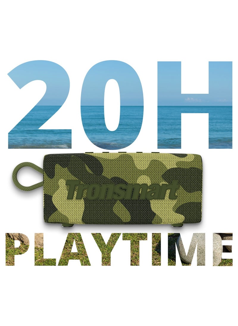 Tronsmart - Tronsmart Trip Portable Bluetooth 5.3 Speaker, Wireless Speaker with 10W Output, IPX7 Waterproof, 20H Playtime, Built-in Mic Camouflage colour - Image 1