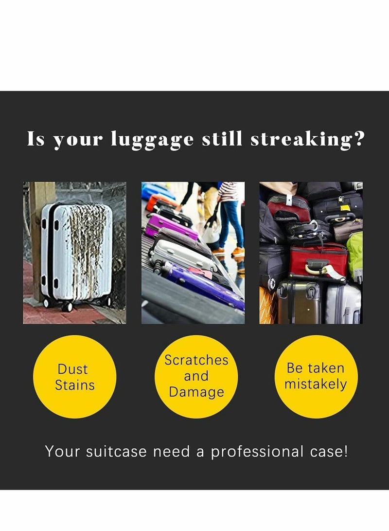 غطاء أمتعة شفاف متين من مادة البولي فينيل كلوريد لحقائب السفر ذات العجلات مقاس 24 و28 و30 بوصة - حماية أنيقة لمعدات السفر الخاصة بك - Image 3