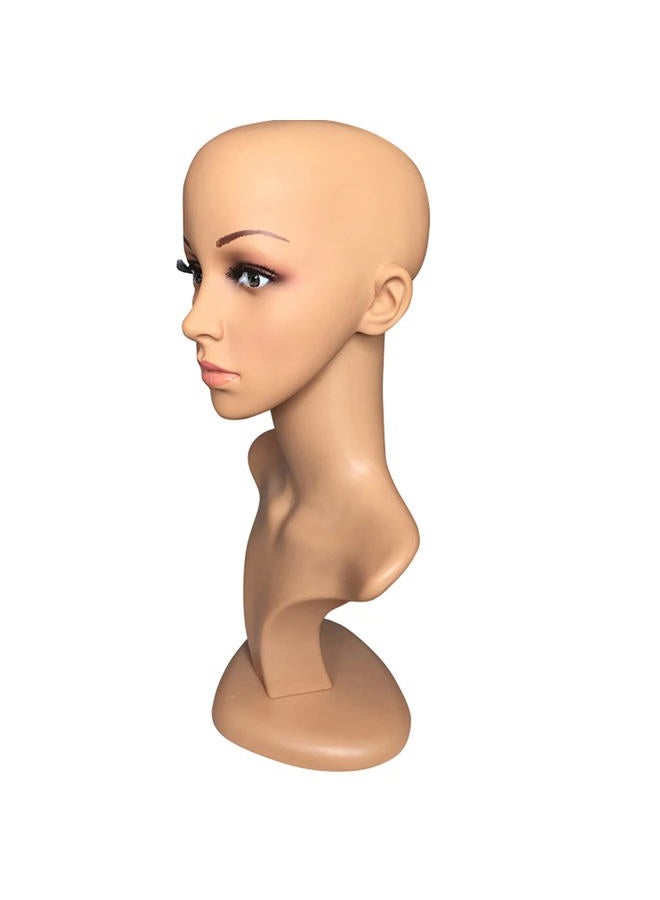 MIAOMANZI Female Mannequin Head Model Stand Mannequin Manikin Wig Glasses Hat Display Hold - Image 4