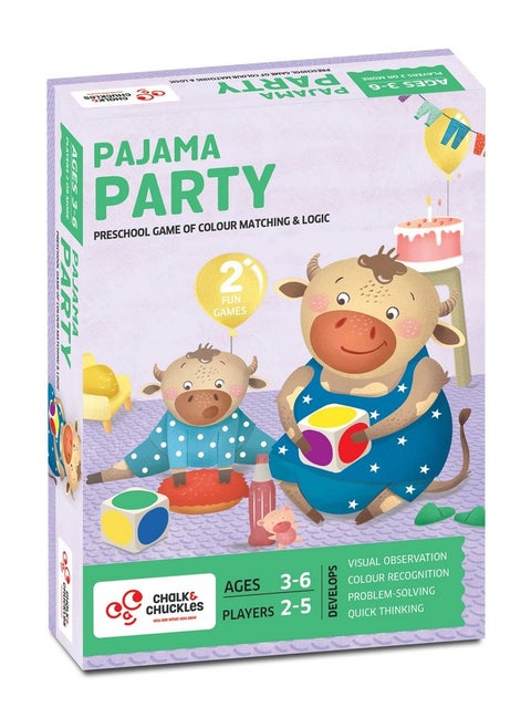 Chalk And Chuckles Pyjama Party Fun Educational Colour Matching, Logic Preschool Brain Game for Kids Age 3-6 Years (Multicolour)