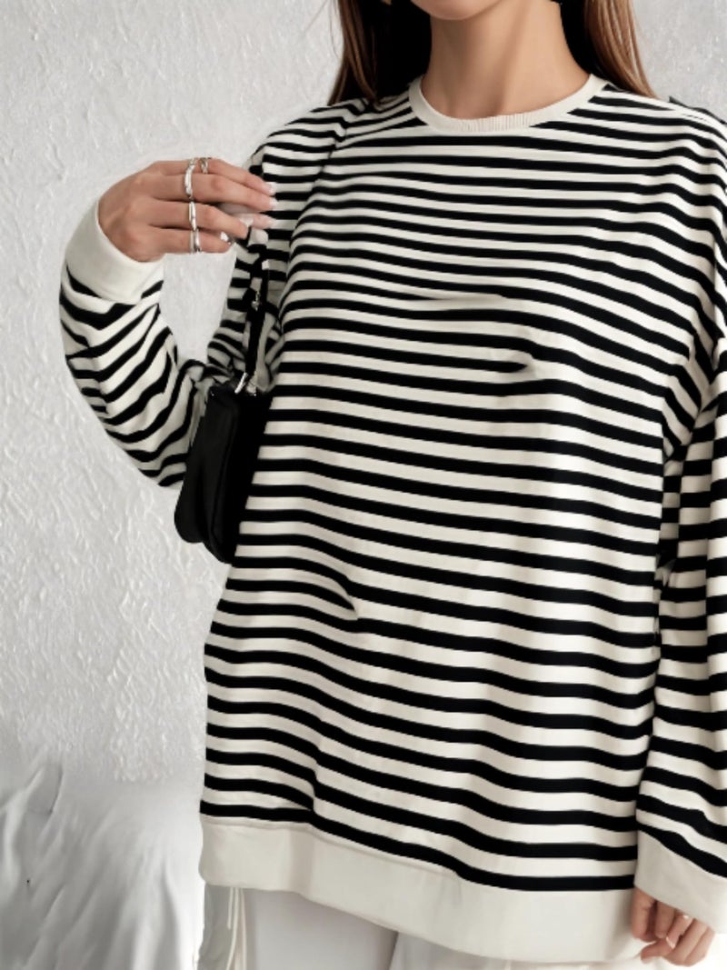 MACK JONNEY Women Striped T-Shirt || T-Shirt for Women || Full Sleeve T Shirt || T-Shirt-MACK640530 - Image 5