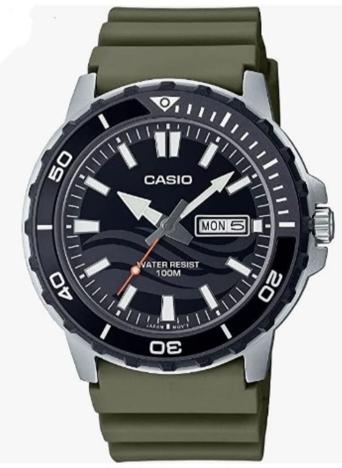 Casio Men's Resin Band Watch, MTD-125-3AV - Image 1