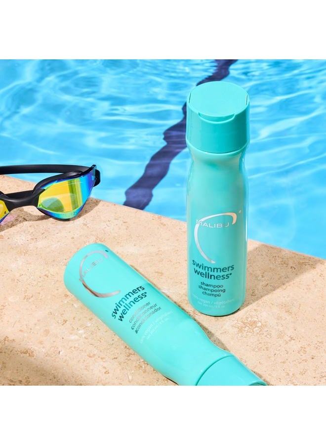 Malibu C Swimmers Wellness Conditioner - Moisturizing Conditioner for Swimmers to Combat Dry, Brittle Hair - Restores Texture Affected by Pool Elements - Sulfate Free Hair Care (9 oz) - Image 2