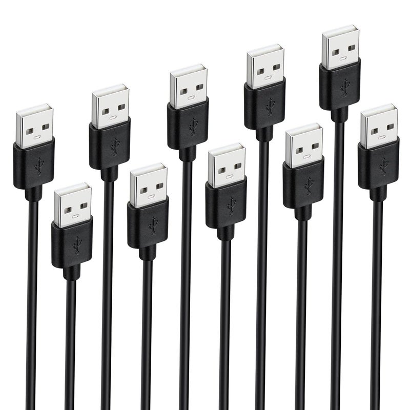 سمايز كابل 5-Pack USB A إلى USB A، كابل نقل بيانات مزدوج ذكر إلى ذكر بطول 3 أقدام - Image 1