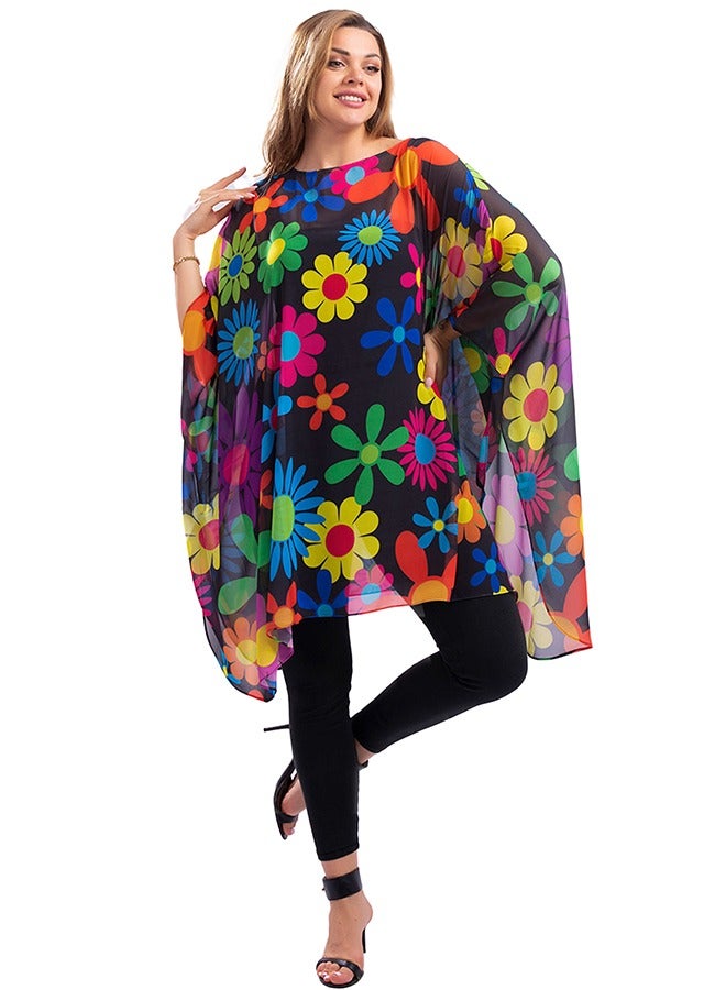 Zmurud "Chiffon Poncho - Printed "  - Image 2