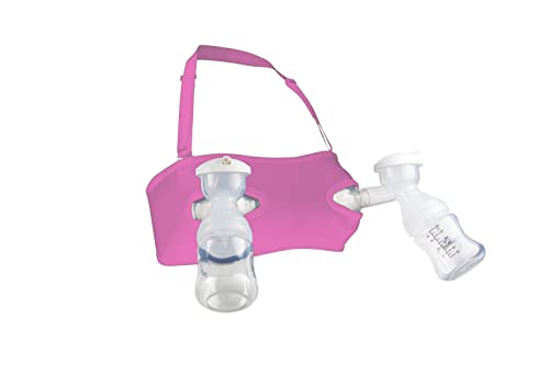 Lavie Pump Strap Hands-Free Pumping Bra, Breast Pump Bra for Breastfeeding Pumps for Women, Hands Free Pumping Bustier Pink - Image 2