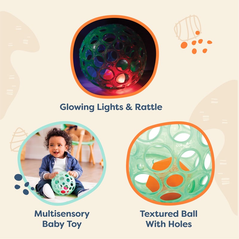 B. toys â€“ Sensory LightUp Baby Rattle â€“ Textured Ball with Holes â€“ Glowing Lights & Rattle â€“ Infants, Babies â€“ Grab nâ€™ Glow â€“ 0+ Months - Image 4