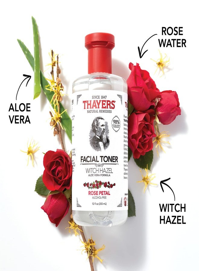 THAYERS Alcohol-Free, Hydrating Rose Petal Witch Hazel Toner with Aloe Vera, 12 Oz (Pack of 3) - Image 2