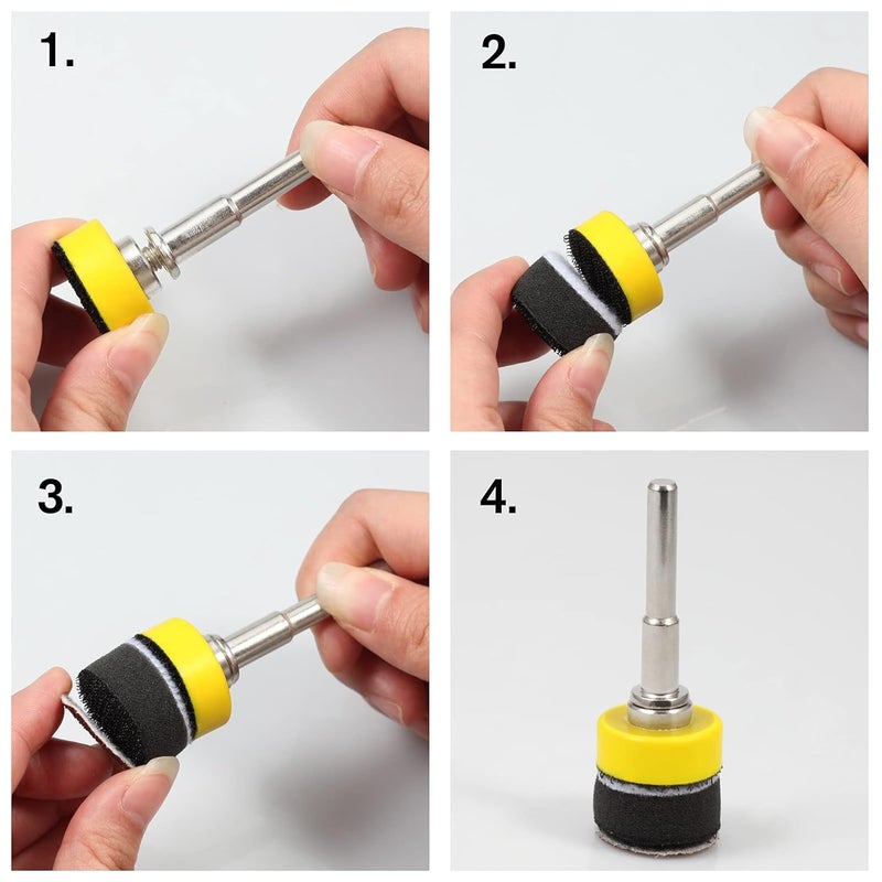 LEONTOOL 5 Pack 1 Inch Hook and Loop Soft Foam Buffering Pad, Sponge Cushion Buffer Backing Pad No Hole, 25 mm for Sanding Pad - Image 3